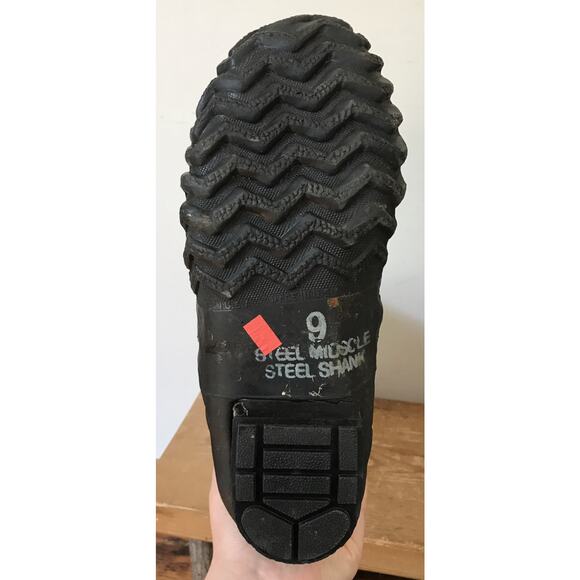 Vtg Servus Firebreaker Rubber Firefighter Steel Toe Rubber Rain Boots 9 Wide USA